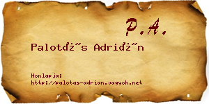 Palotás Adrián névjegykártya